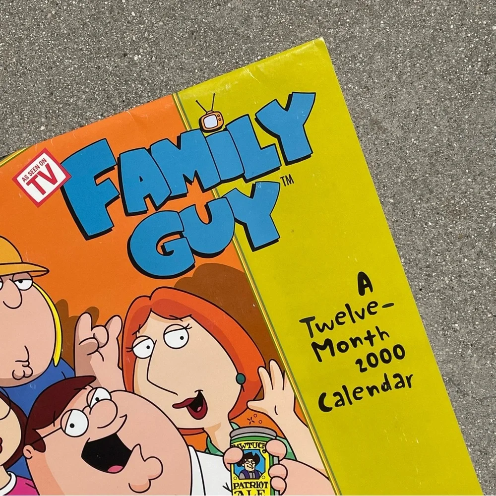 Vtg 1999 Family Guy 12-Month 2000 Peter Stewie Brian Calendar Y2K EARLY MERCH